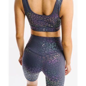 Zyia Active Navy Leopard Hustle Shorts - Size XL